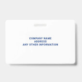 Badge d'identification photographique pour entrepr (Arrière)