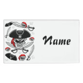 Badge D'identification Pirate Skull avec Sabres croisés (Devant)