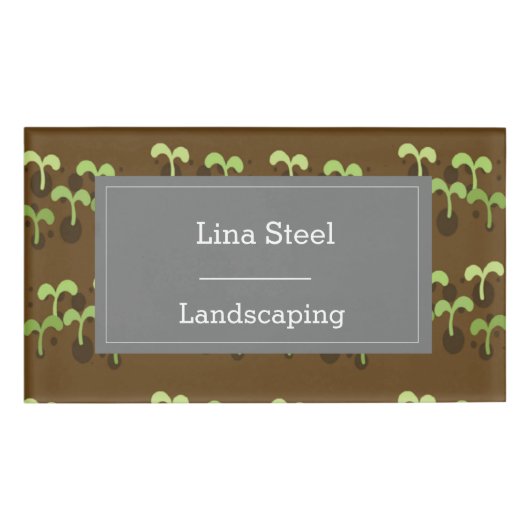 Badge D'identification Plantes en motif de sol (Devant)