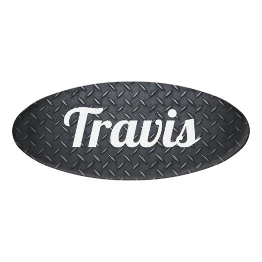 Badge D'identification Plaque de diamant de Travis (Devant)