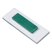 Badge D'identification Plumes bleues modernes de paon (Dos)