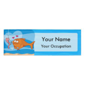 Badge D'identification Poisson et appât en amour (Devant)