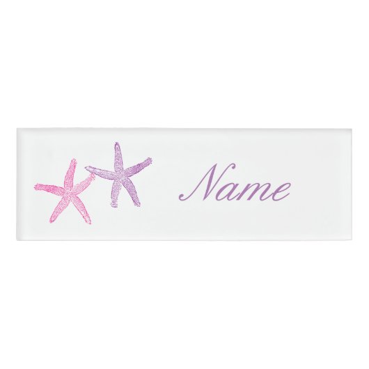 Badge D'identification Poisson-étoile rose pourpre Thunder_Cove (Devant)