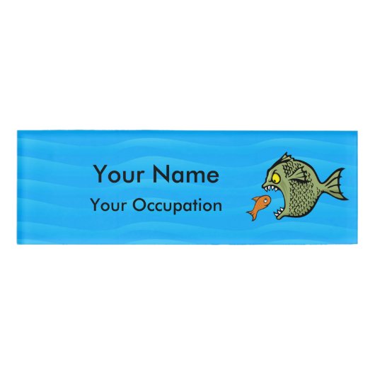 Badge D'identification Poisson taupe (Devant)