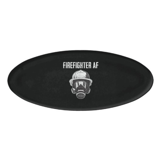 Badge D'identification Pompier AF | Masque gaz | Funny Firefighter (Devant)