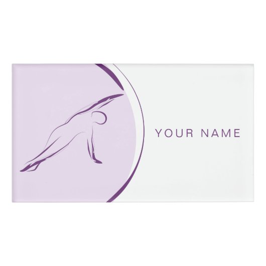 Badge D'identification Pose de pliage latéral Pilates | Couleur (Devant)