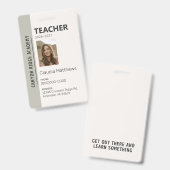Badge d'identification pour éducateur à domicile O (Avant & arrière)