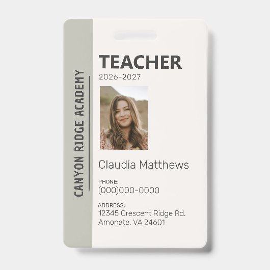 Badge d'identification pour éducateur à domicile O (Avant)