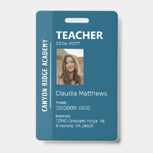 Badge d'identification pour éducateur de l'enseign