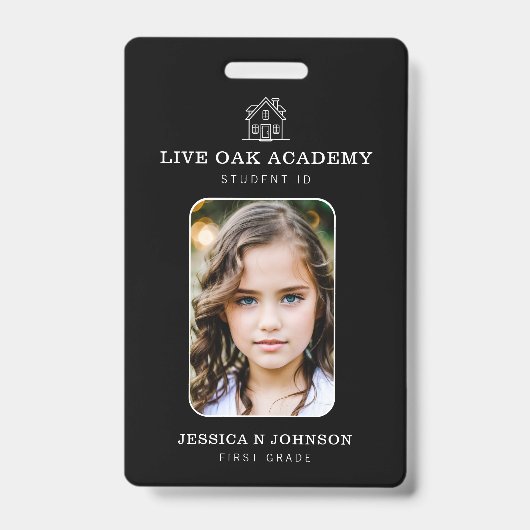 Badge d'identification pour élève à domicile | Min (Avant)
