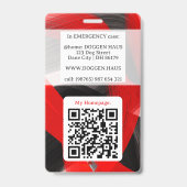 Badge d'identification pour la sécurité personnell (Arrière)