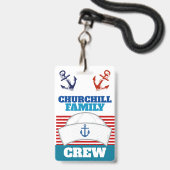 Badge d'identification pour l'équipe familiale (Avant avec lanière)