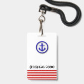 Badge d'identification pour l'équipe familiale (Arrière avec lanière)