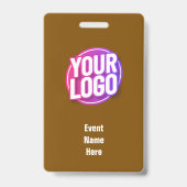 Badge d'identification pour l'événement Brown Mini (Arrière)