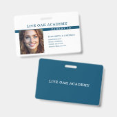 Badge d'identification pour parent d'élève à domic (Avant & arrière)