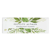 Badge D'identification prairie sauvage | Botanique verte (Devant)