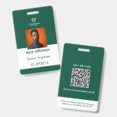 Badge d'identification professionnel d'entreprise (Avant & arrière)