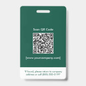 Badge d'identification professionnel d'entreprise (Arrière)