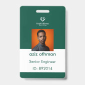 Badge d'identification professionnel d'entreprise (Avant)