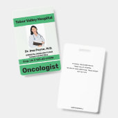 Badge d'identification professionnel éditable pour (Avant & arrière)