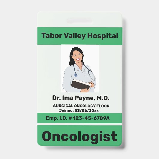 Badge d'identification professionnel éditable pour (Avant)