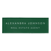 Badge D'identification Professionnel Emerald Green Business moderne (Devant)