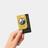 Badge d'identification professionnel en noir et or (Manuel / portable)