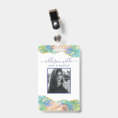 Badge d'identification professionnel en pierre pré (Avant avec clip)