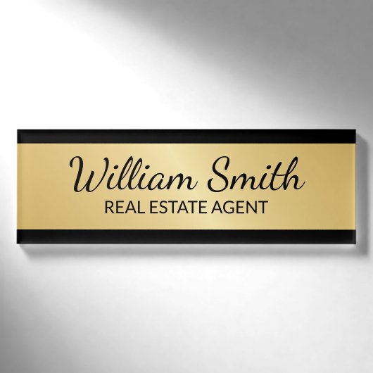 Badge D'identification Professionnel Gold personnalisé (Devant)