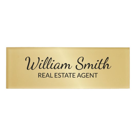 Badge D'identification Professionnel Gold personnalisé (Devant)