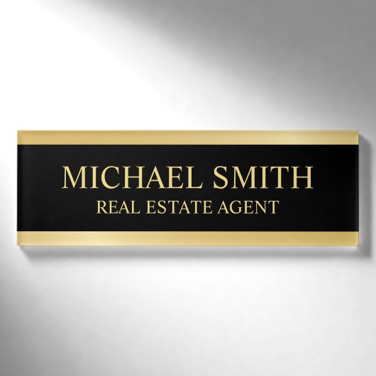 Badge D'identification Professionnel Gold personnalisé (Devant)