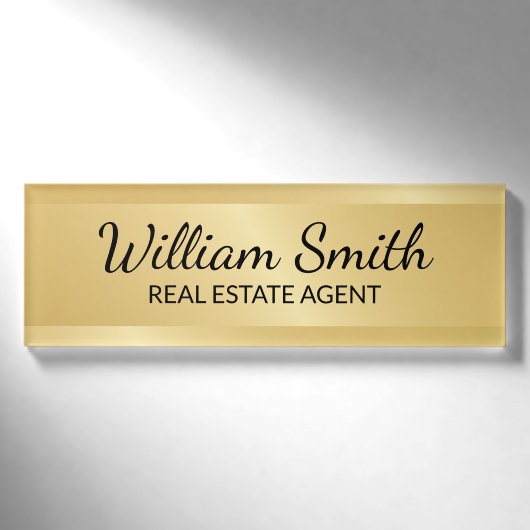 Badge D'identification Professionnel Gold personnalisé (Devant)