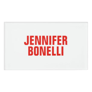Badge D'identification Professionnel minimaliste moderne en blanc