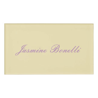 Badge D'identification Professionnel Moderne Minimaliste Pastel Couleur B