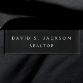 Badge D'identification Professionnel Noir Moderne