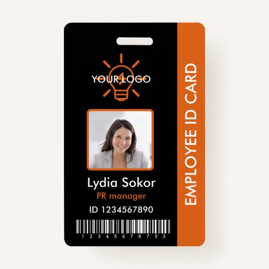 Badge d'identification professionnelle personnalis (Devant)