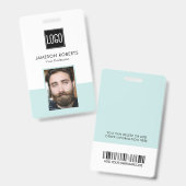 Badge d'identification professionnelle sarcelle pe (Avant & arrière)