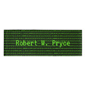 Badge D'identification Programmeurs Code machine Arrière - plan binaire p (Devant)