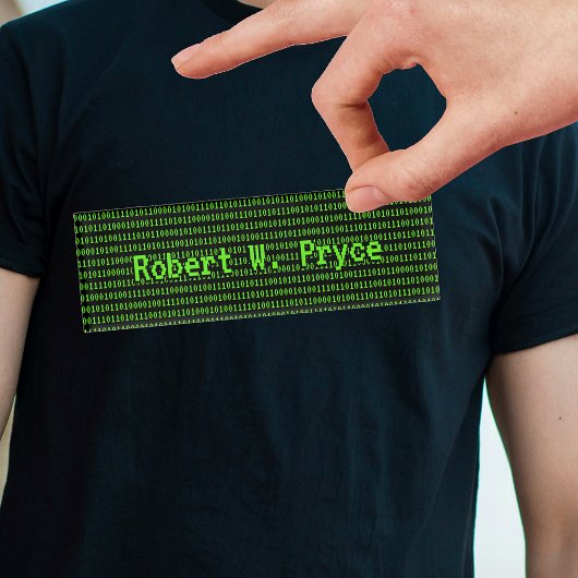Badge D'identification Programmeurs Code machine Arrière - plan binaire p