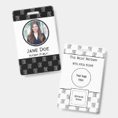 Badge d'identification publique avec QR (Recto et verso)