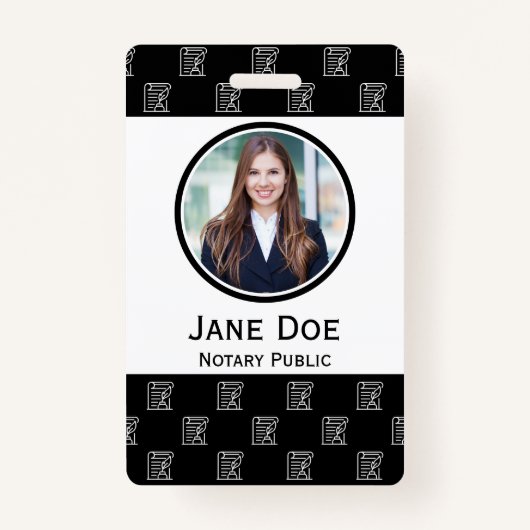 Badge d'identification publique avec QR (Devant)