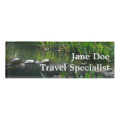 Badge D'identification Rangée de tortues Green Nature Photo (Devant)