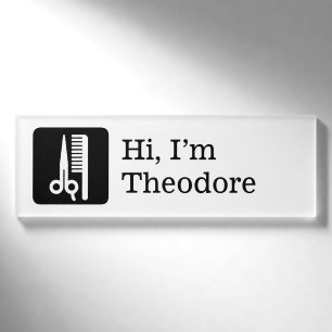 Badge D'identification Raseur-coiffeur/salon de beauté