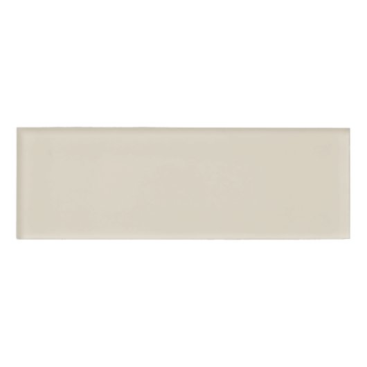 Badge D'identification Rectangle Blanc Os (Devant)