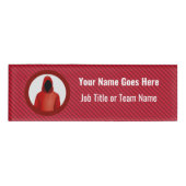 Badge D'identification Red Hacking Team avec bande professionnelle et tex (Devant)