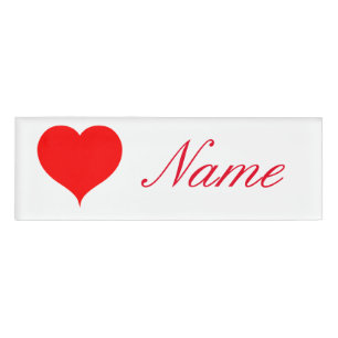 Badge D'identification Red Hearts Valentine Thunder_Cove