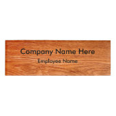 Badge D'identification Regard de fibre de bois (Devant)