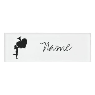 Badge D'identification Reine des pique tenant de l'As noir Thunder_Cove