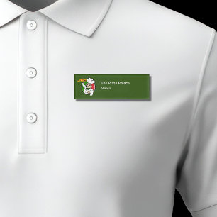 Badge D'identification Restaurant Italien Pizza Shop Nom du personnel Tag