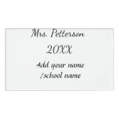 Badge D'identification Retour à l'école ajouter nom de l'enseignant année (Devant)